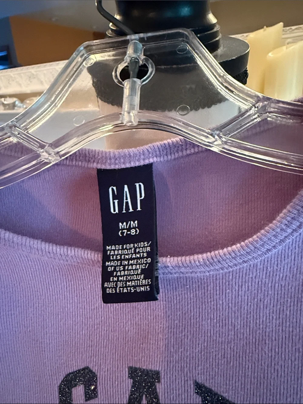 GAP Purple Long Sleeve Logo Tee